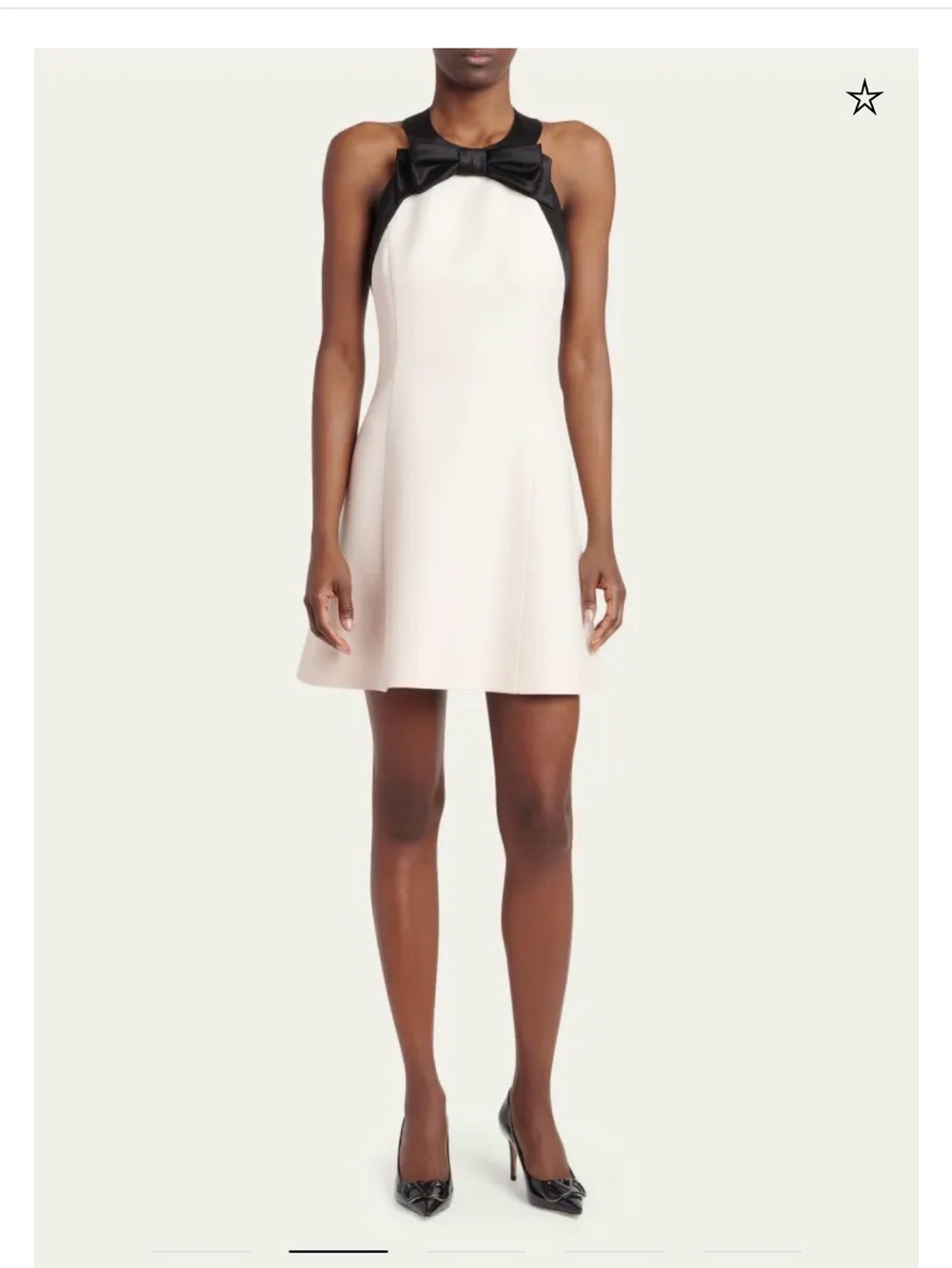Valentino Garavani Cream Dress with Black Satin Bow